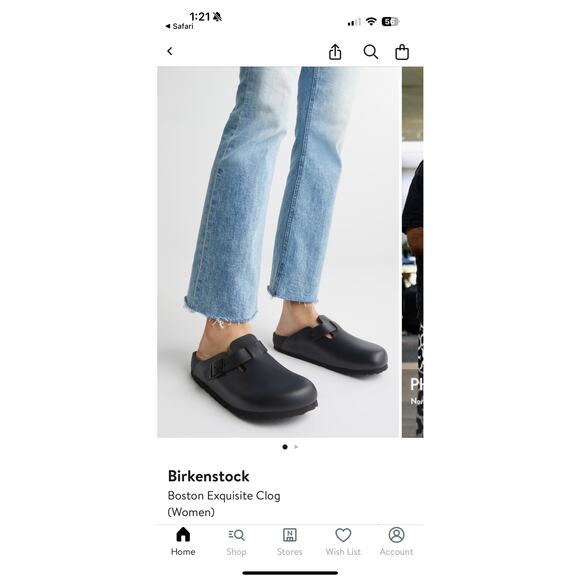 BIRKENSTOCK Women’s EU 37 Narrow (US 6.5) Boston Exquisite Black Leather Clog - Picture 4 of 9